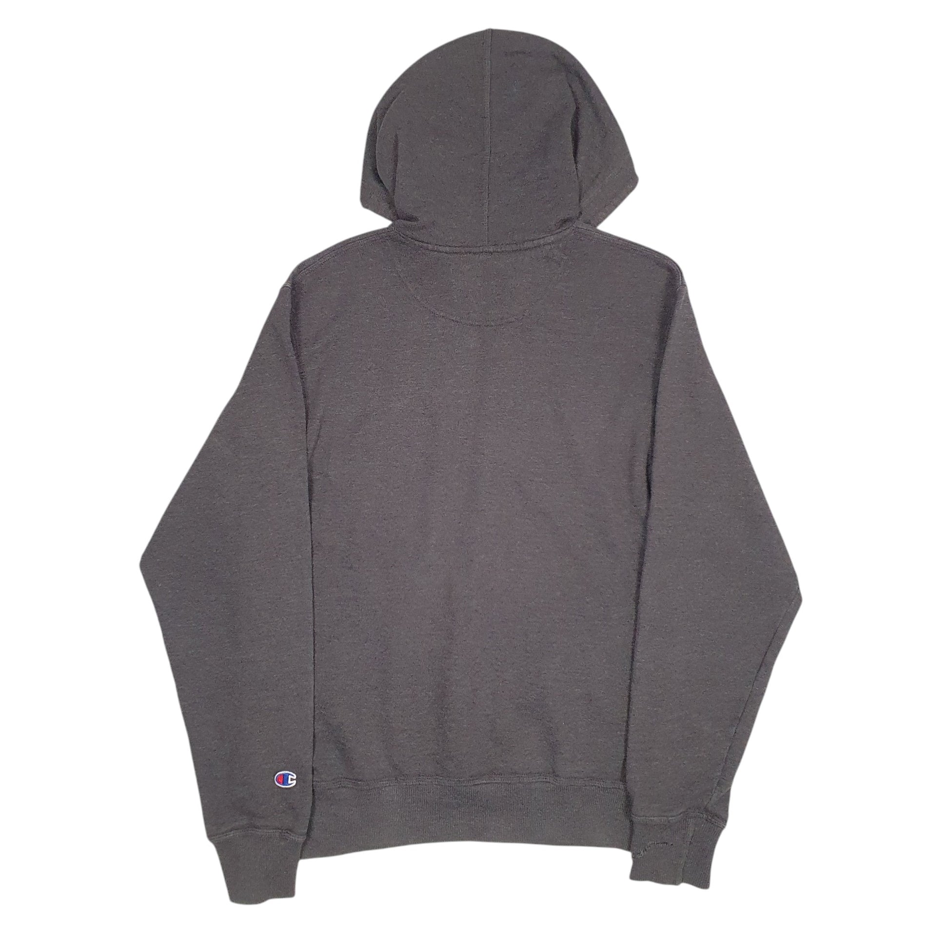 Mens Grey Champion Spellout Hoodie Jumper