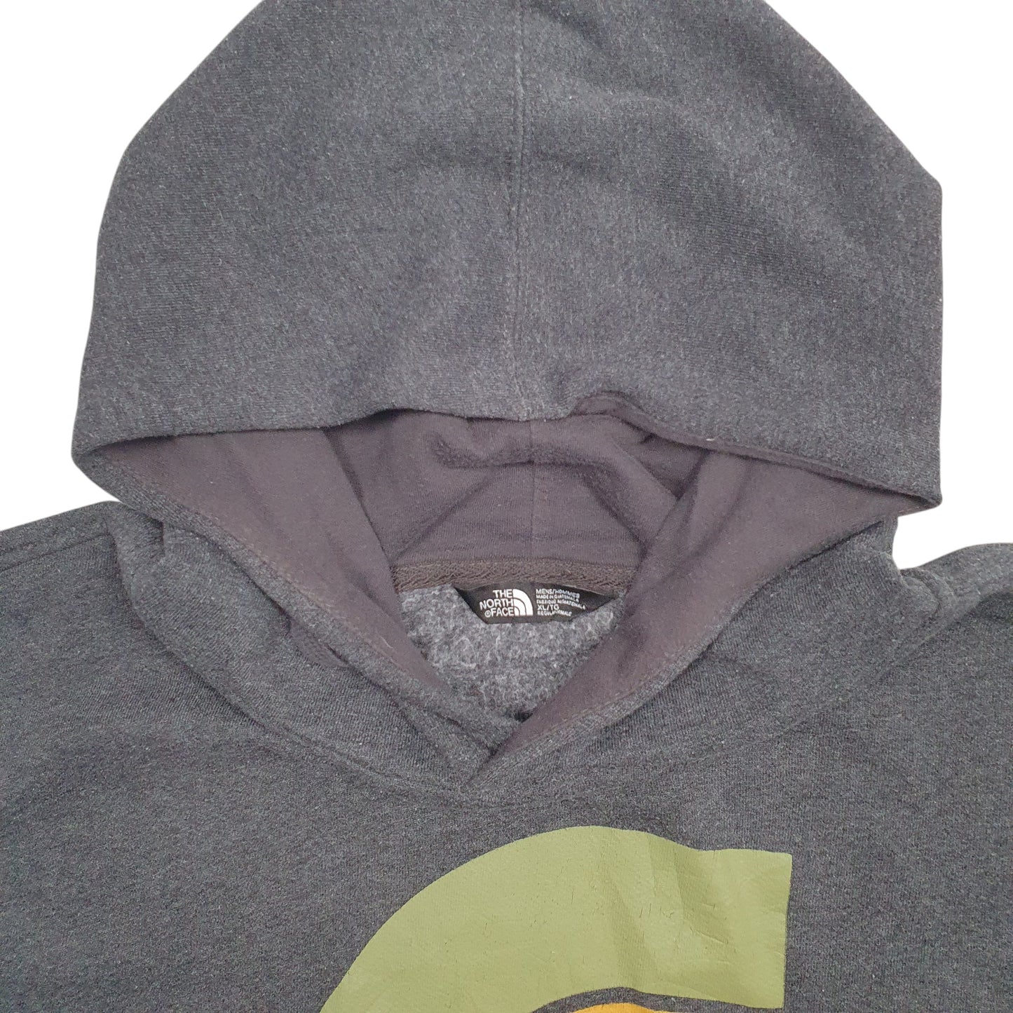 Mens Grey The North Face Spellout Hoodie Jumper