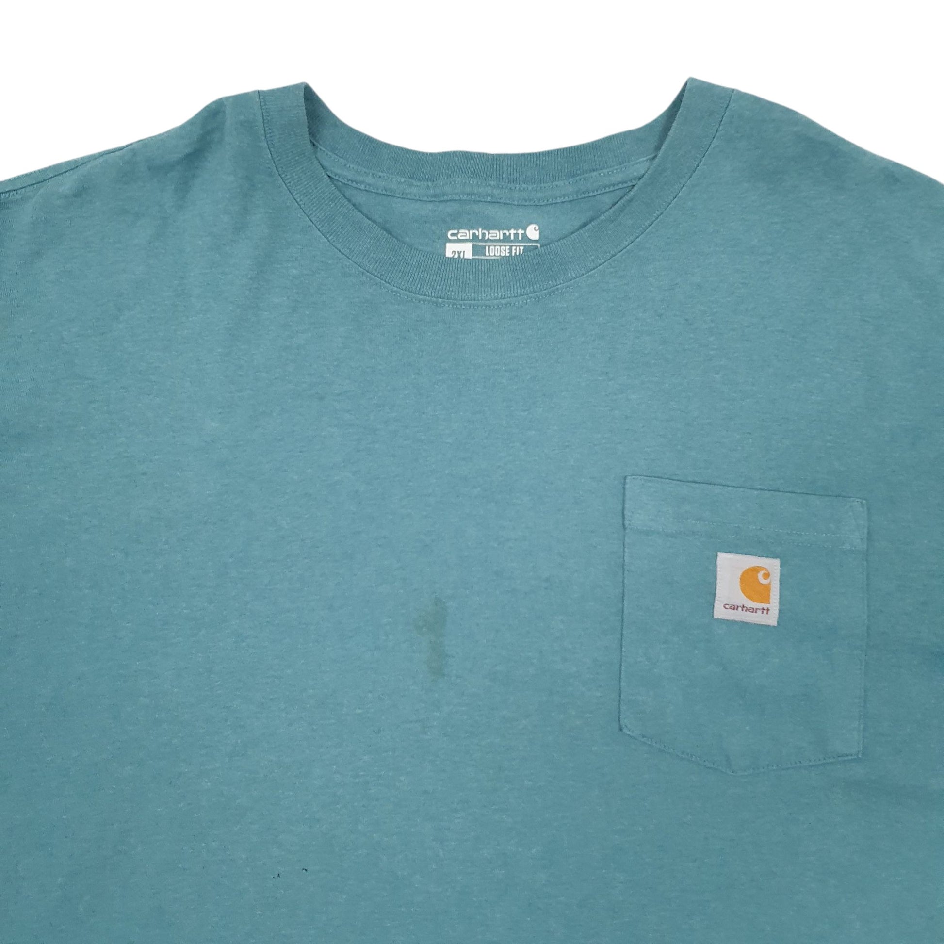 Mens Blue Carhartt  Long Sleeve T Shirt