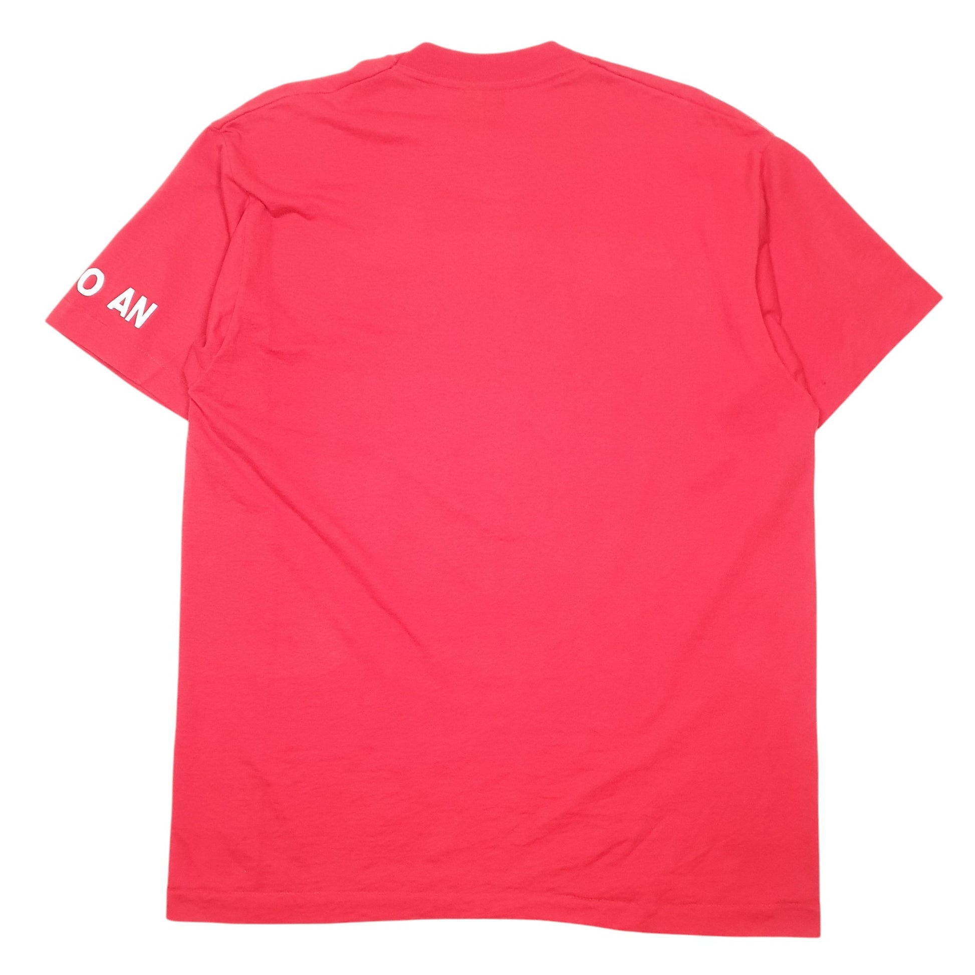 Mens Red Screen Stars Single Stitch Vintage 90s Made In USA QC Cloggers Iowa Illinois Short Sleeve T Shirt