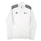 Mens White Adidas A Team First Track Top Climalite Full Zip Jumper