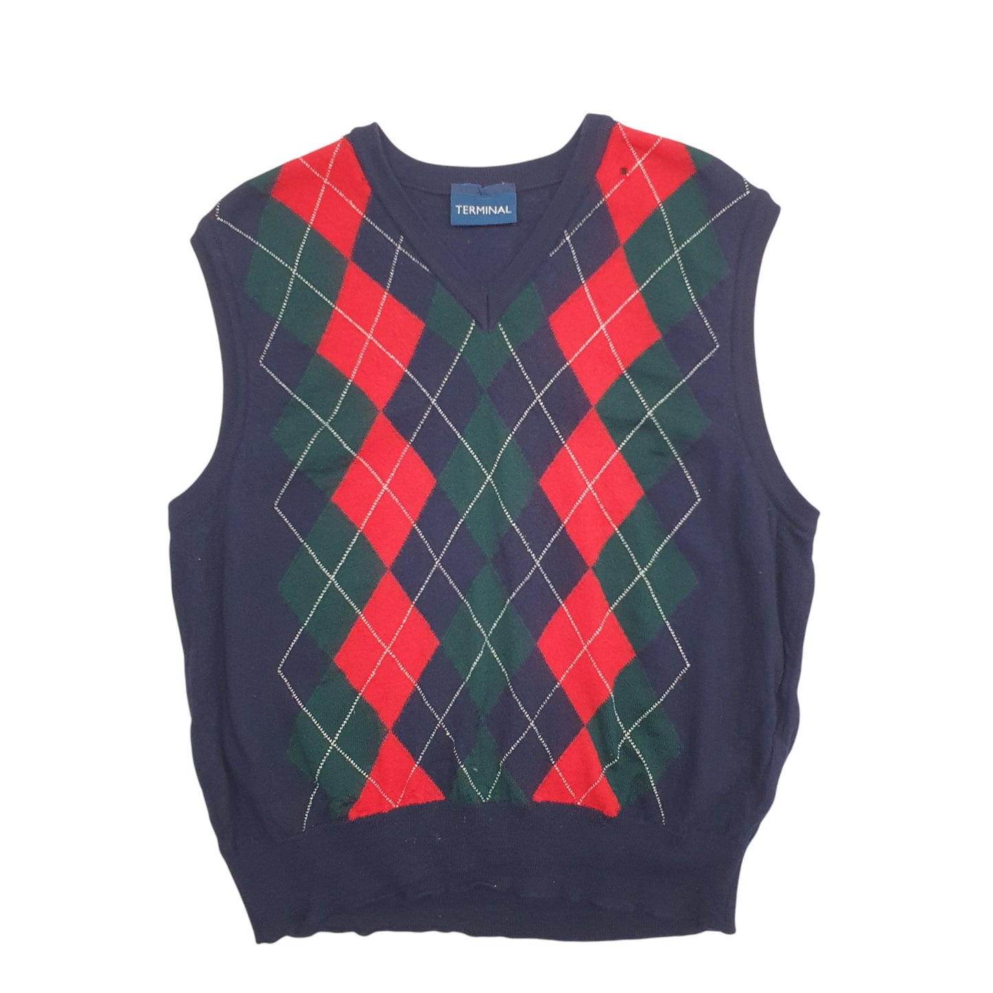Womens Navy Terminal  Vest Jumper