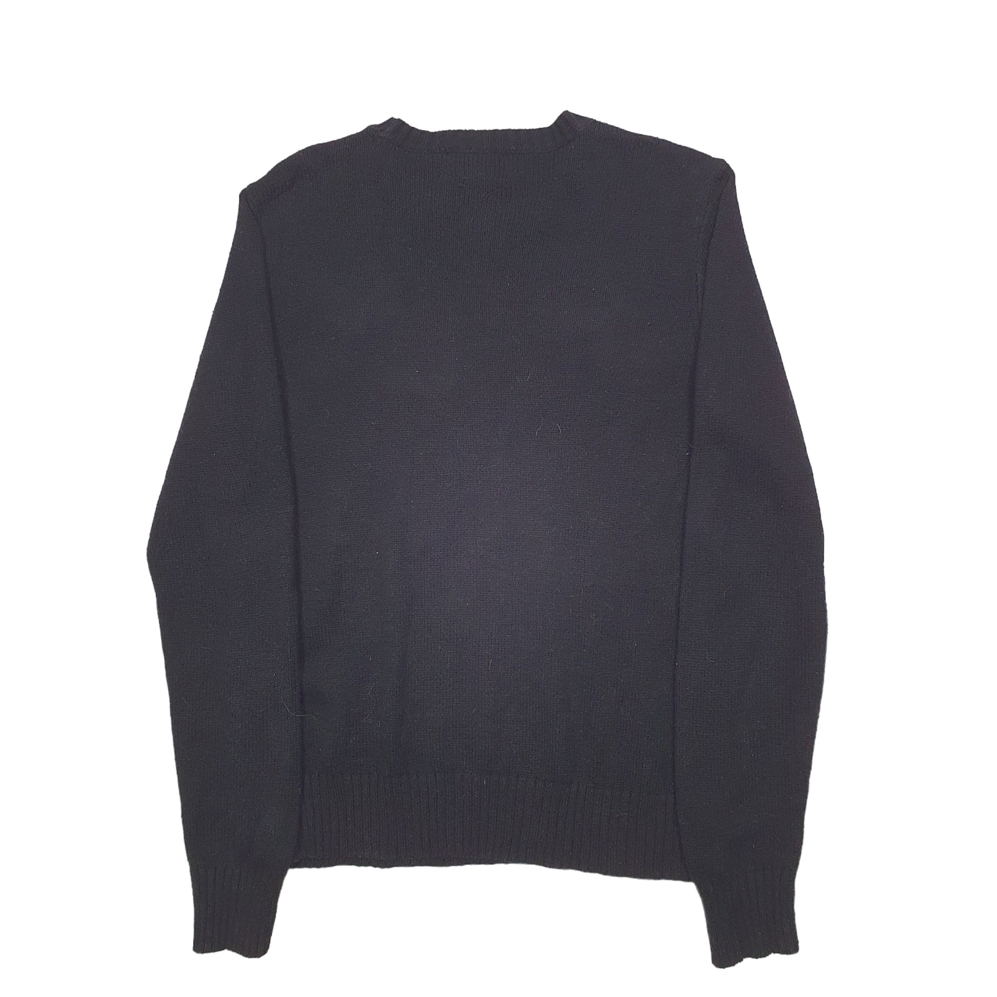 Mens Black Chaps Knit Crewneck Jumper