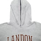 Mens Grey Champion Landon Spellout Hoodie Jumper