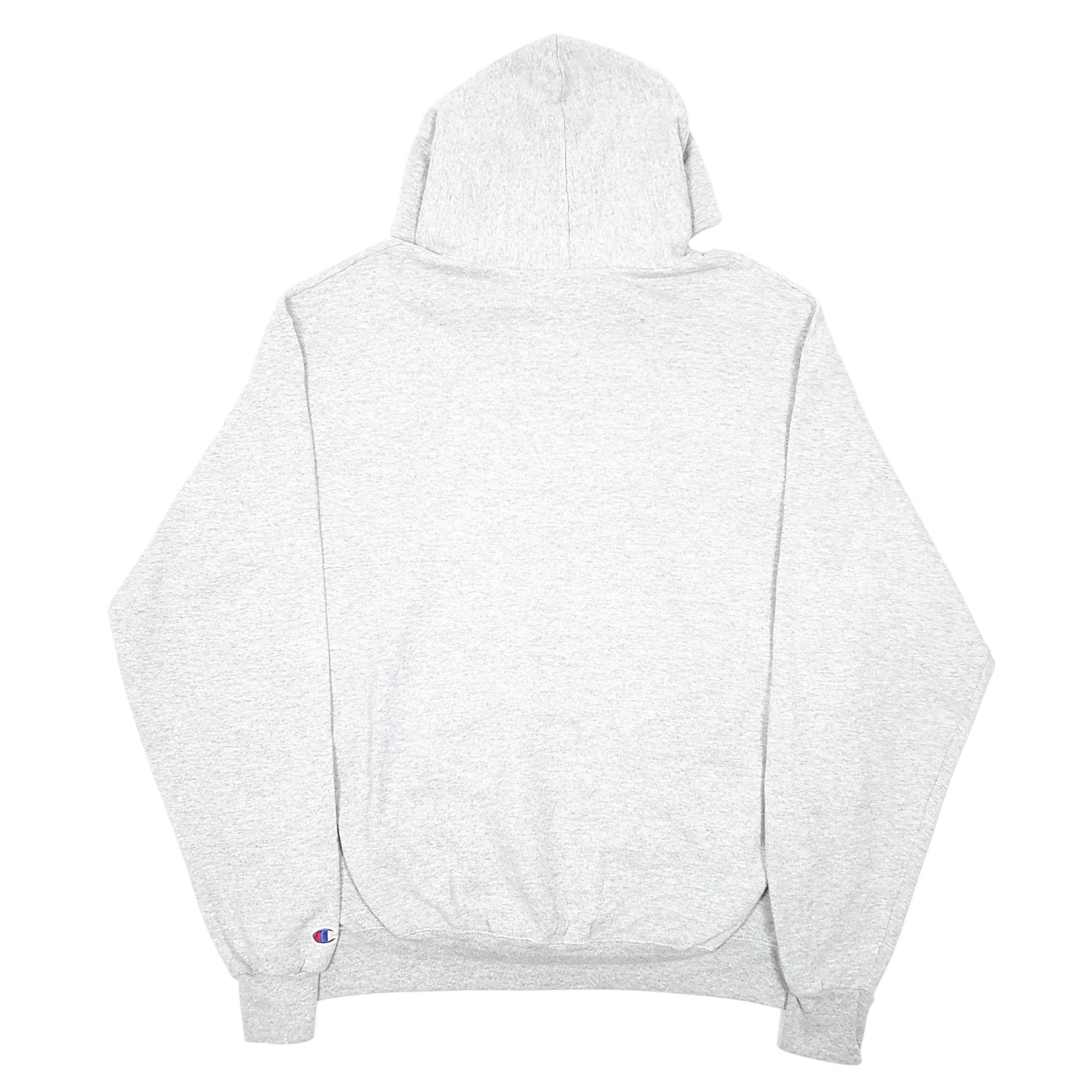 Mens Grey Champion Boston University Spellout Hoodie Jumper