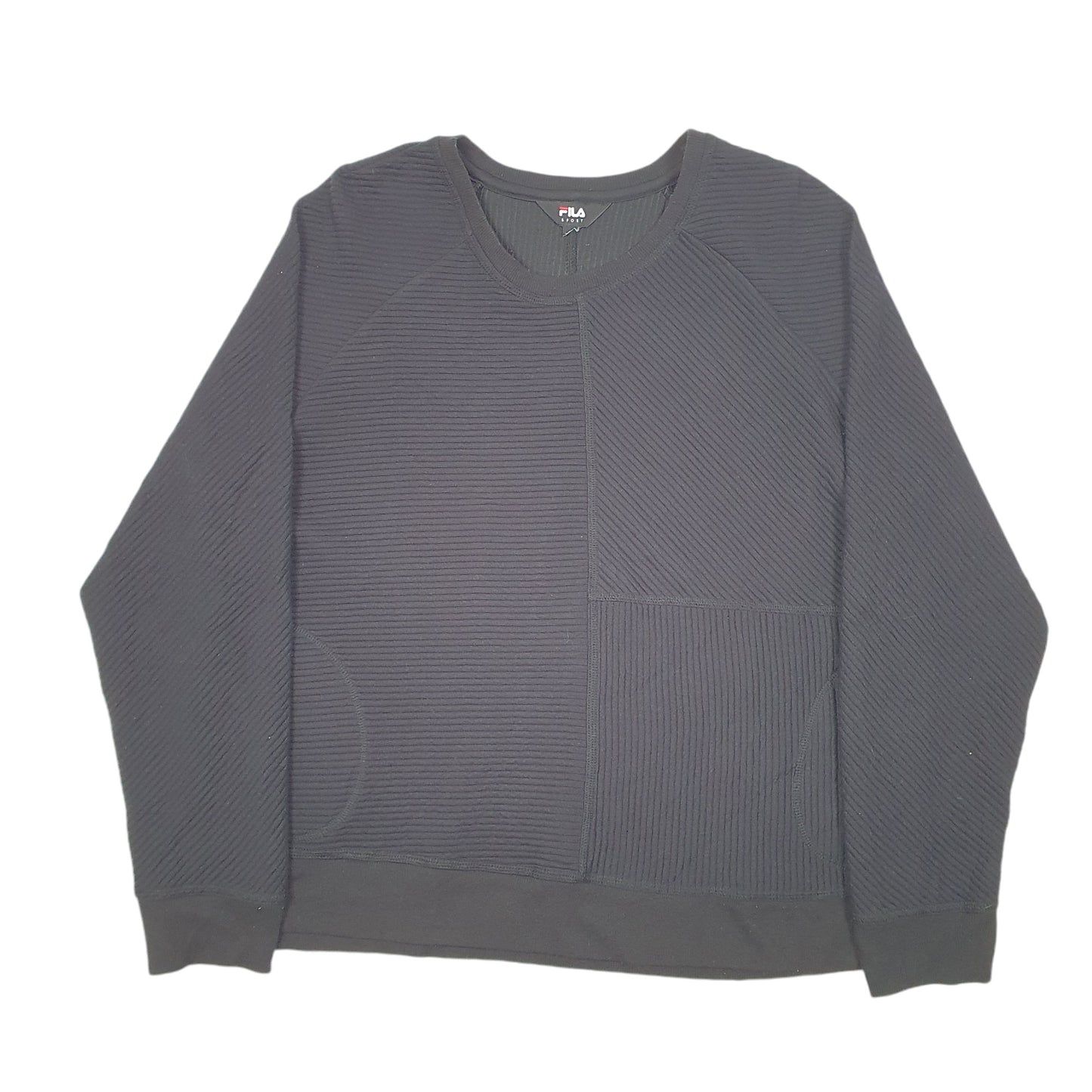 Womens Black Fila  Crewneck Jumper