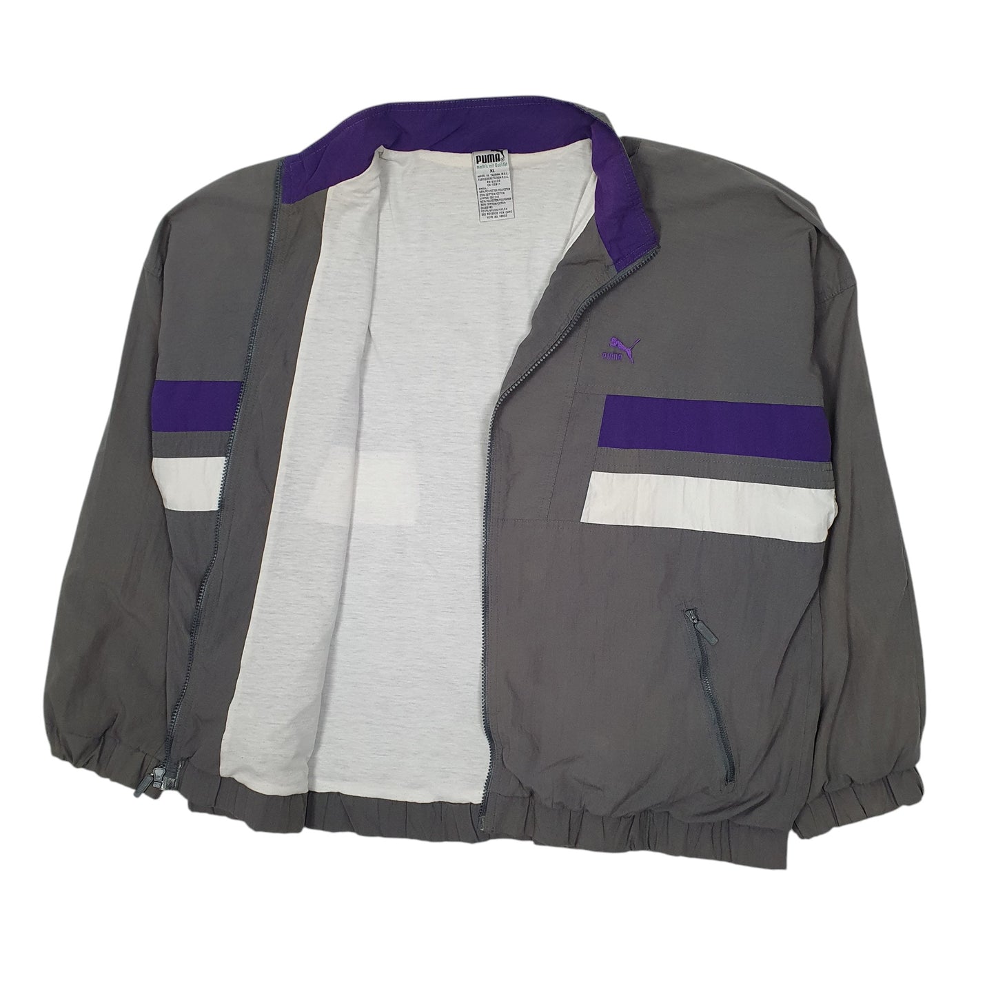 Mens Grey Puma Vintage 80s  Coat