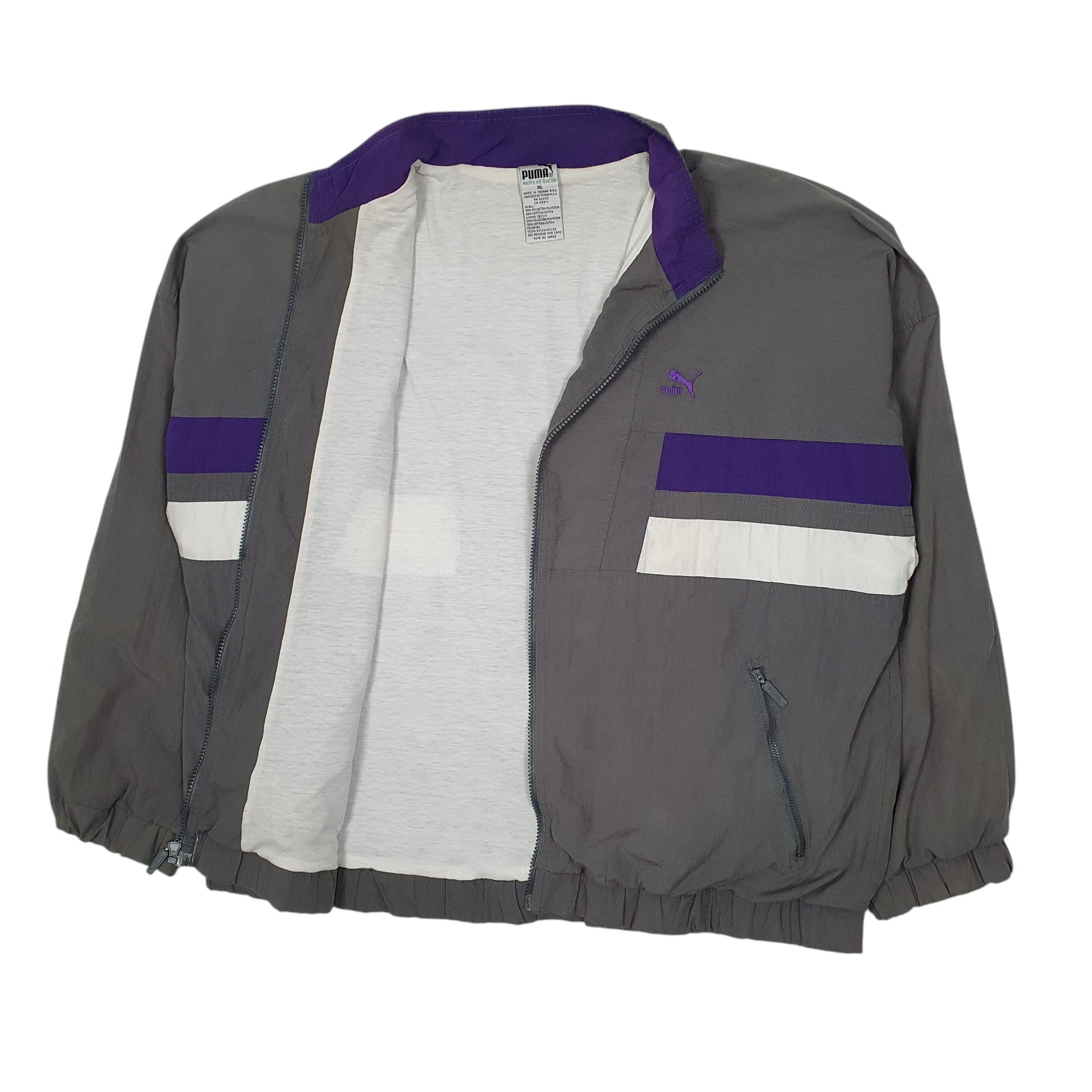 Mens Grey Puma Vintage 80s  Coat