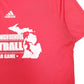 Mens Red Adidas Michigan School Football USA Short Sleeve T Shirt