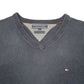 Mens Navy Tommy Hilfiger Knit V Neck Jumper