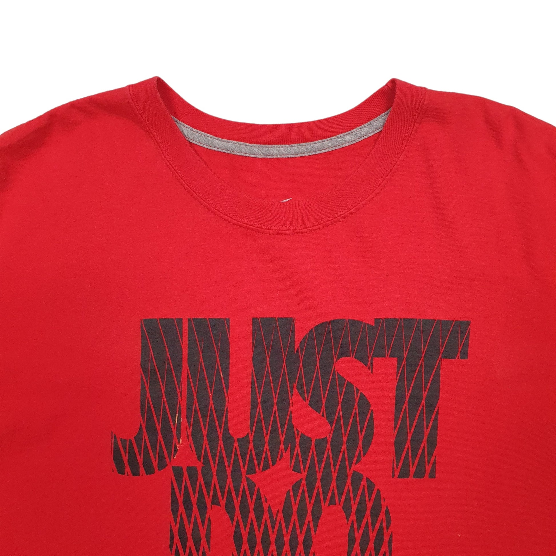 Mens Red Nike Spellout Short Sleeve T Shirt