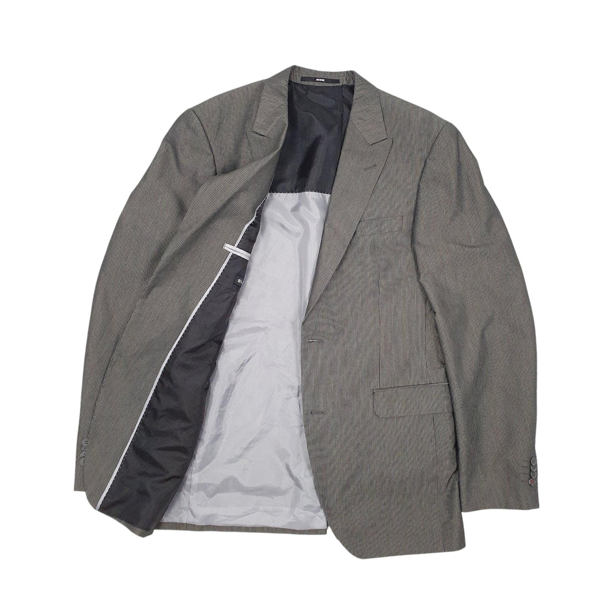 Mens Grey Bogie Slim Fit  Coat