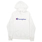 Womens White Champion Spellout Hoodie Jumper