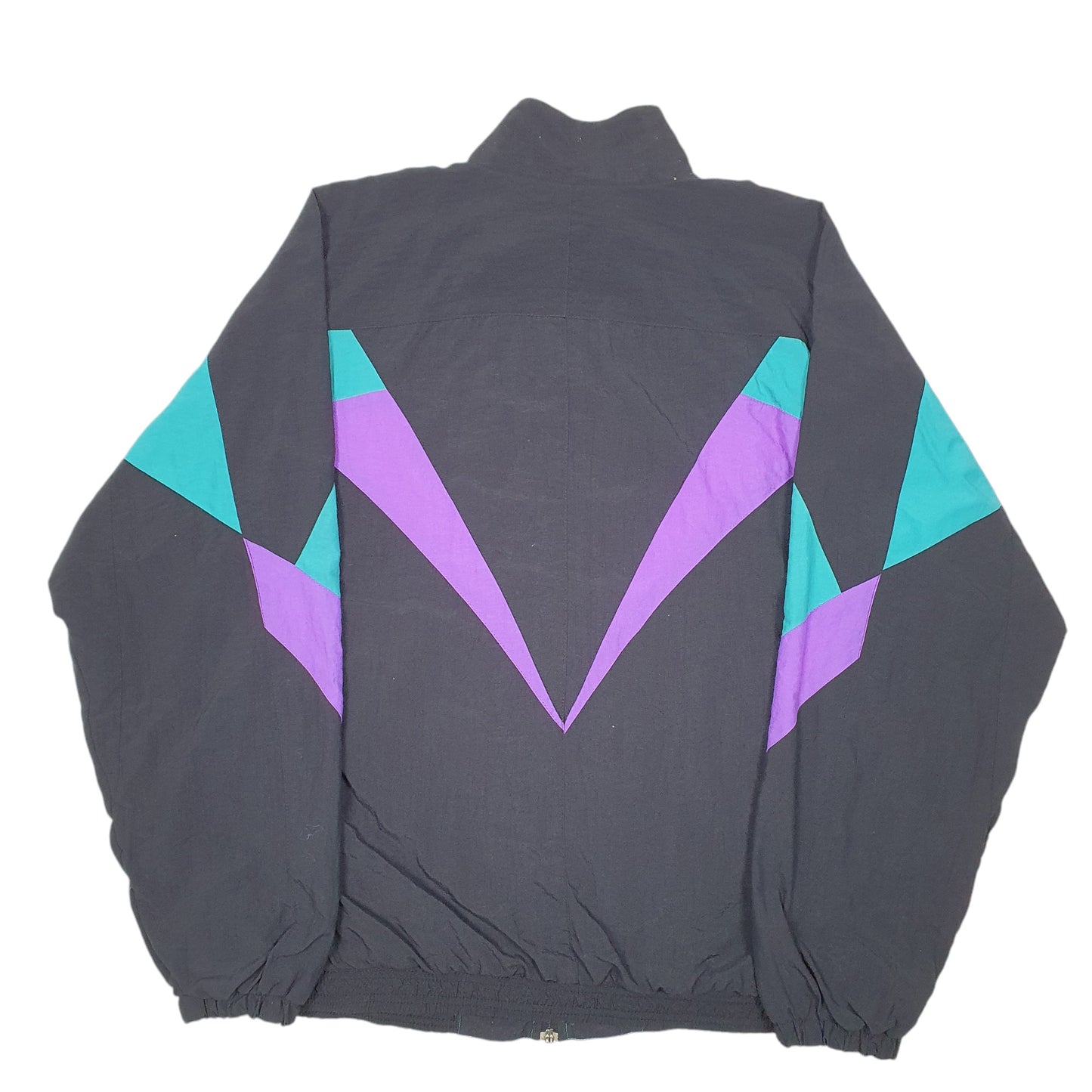 Mens Black Reebok Vintage Shell Suit Top 90s 80s  Coat