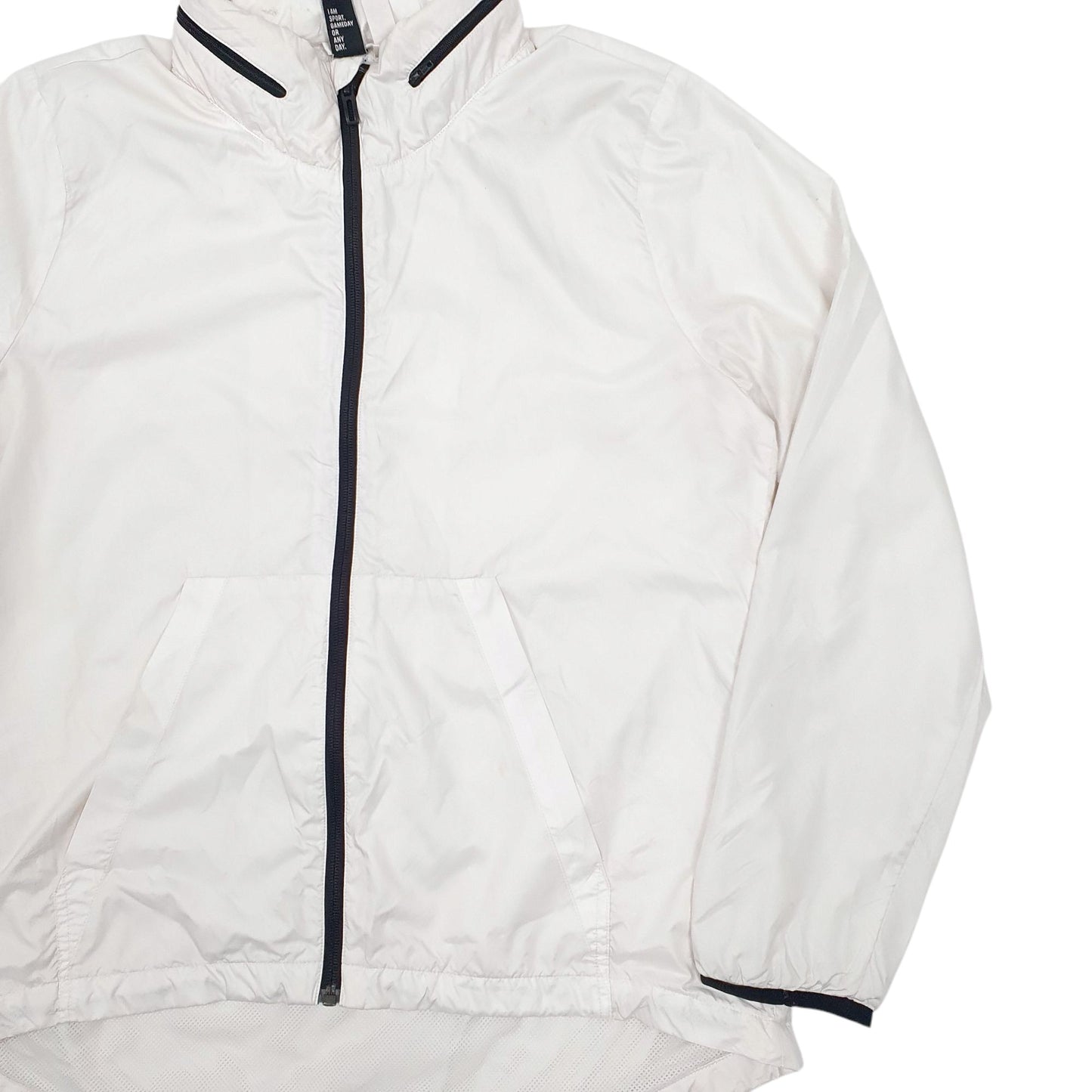 Womens White Adidas  Quarter Zip Coat