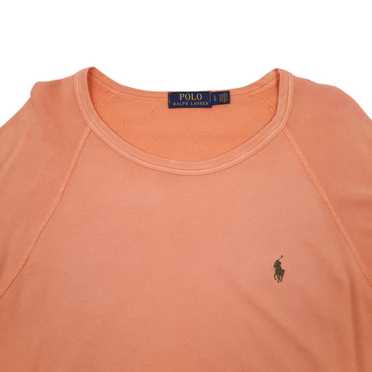 Mens Orange Polo Ralph Lauren Lightweight Crewneck Jumper