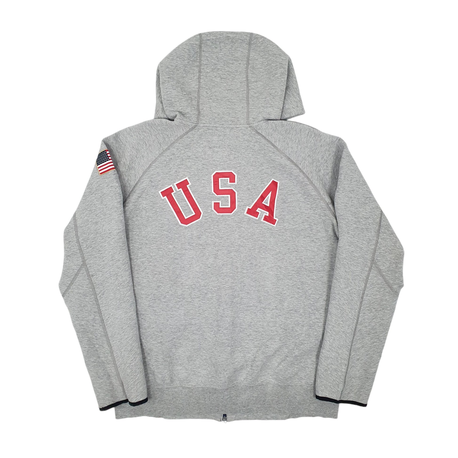 Mens Grey Nike Tech Fleece USA Olympic Team Full Zip Jumper