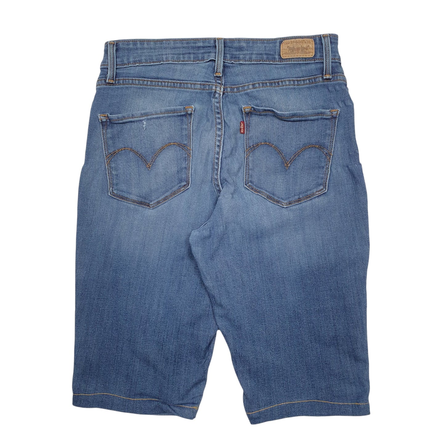 Womens Blue Levis Stretch Fit Denim Shorts