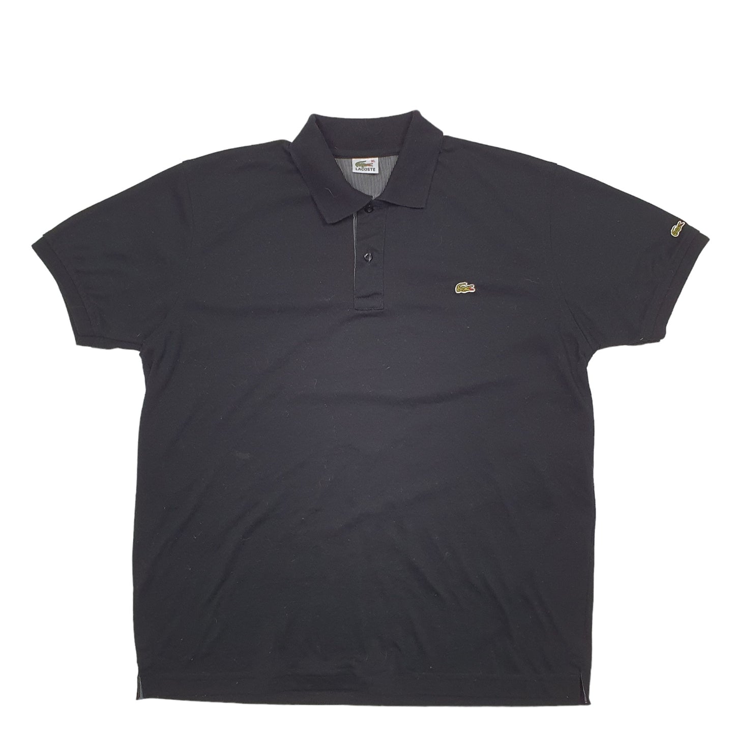 Mens Black Lacoste  Short Sleeve Polo Shirt