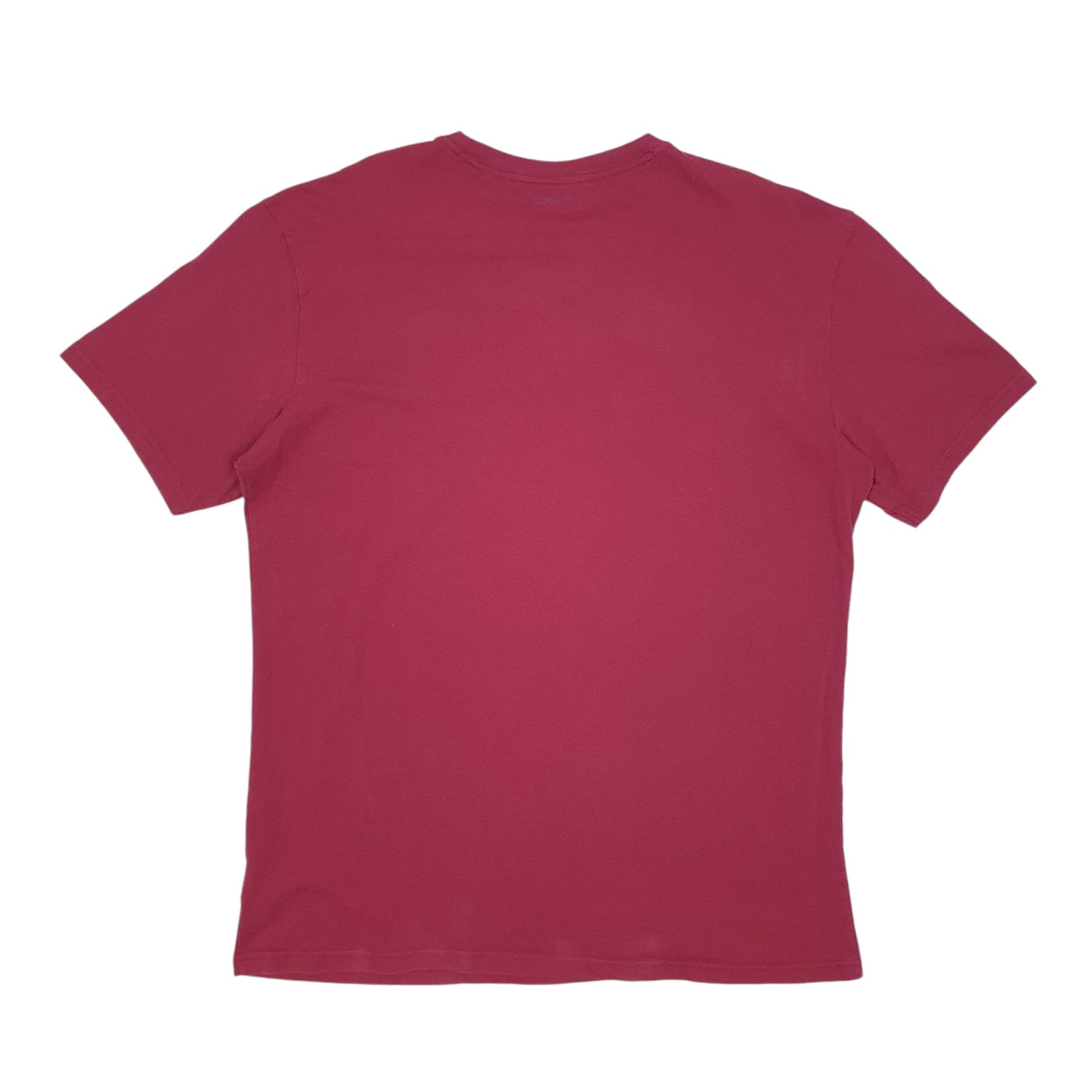 Mens Burgundy Calvin Klein  Short Sleeve T Shirt