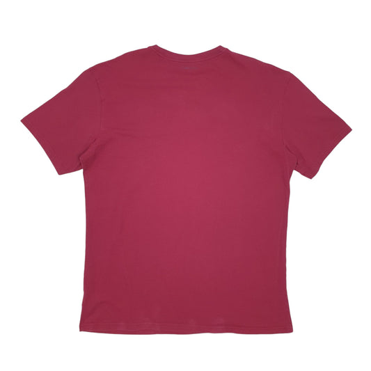 Mens Burgundy Calvin Klein  Short Sleeve T Shirt