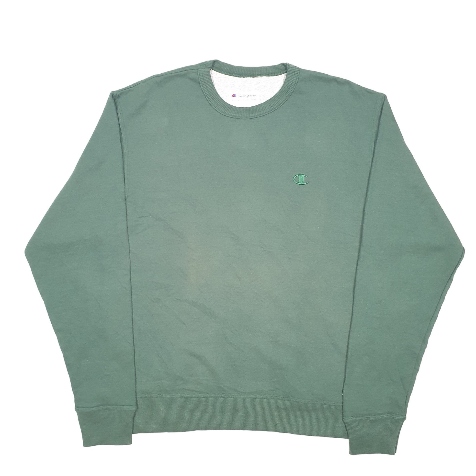 Mens Green Champion  Crewneck Jumper
