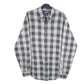 Mens Grey Lands End Flannel Overshirt Shacket Tall Long Sleeve Shirt