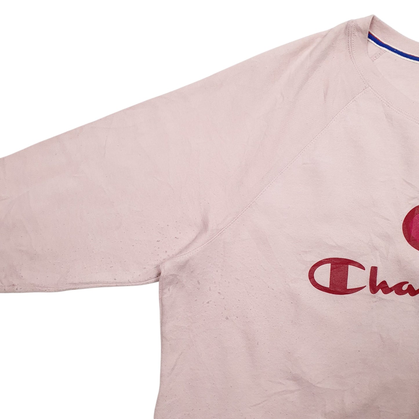 Womens Pink Champion Spellout Crewneck Jumper