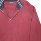 Mens Burgundy Nautica Knit Sweater Quarter Zip Jumper