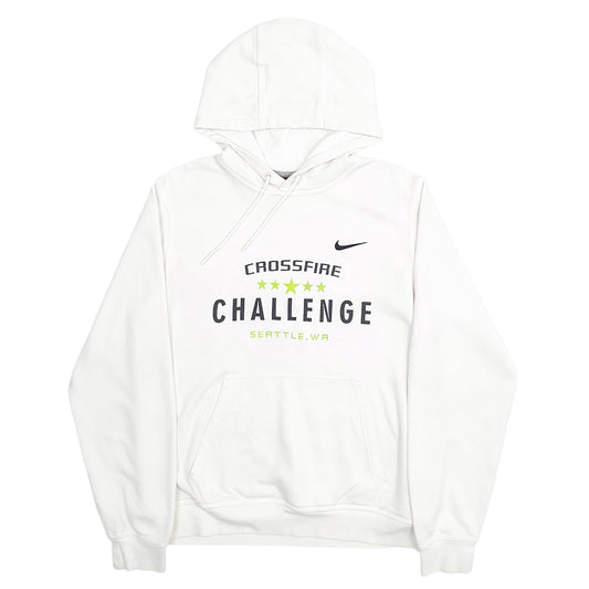 Mens White Nike Crossfire Seattle Spellout Hoodie Jumper