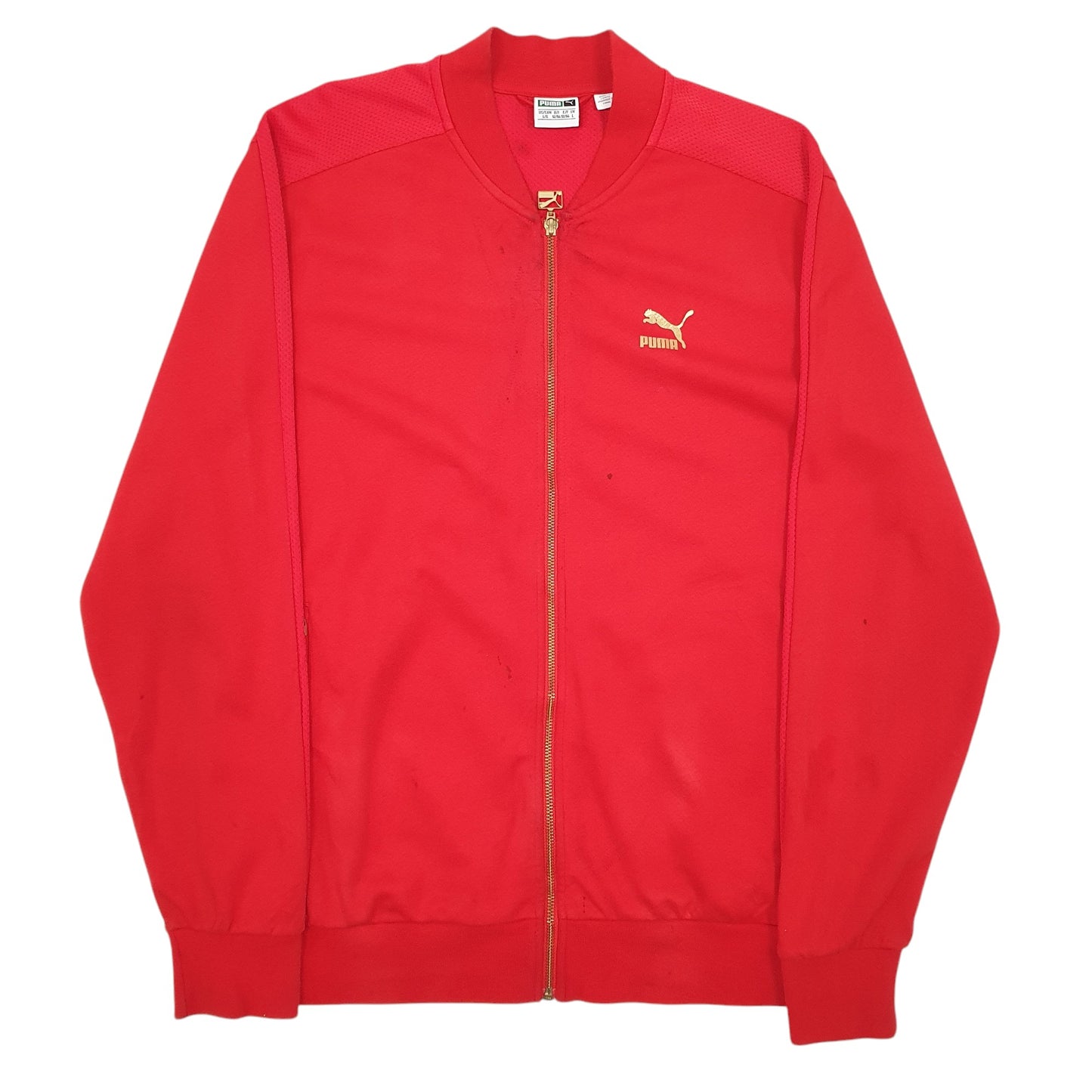 Mens Red Puma  Full Zip Jumper