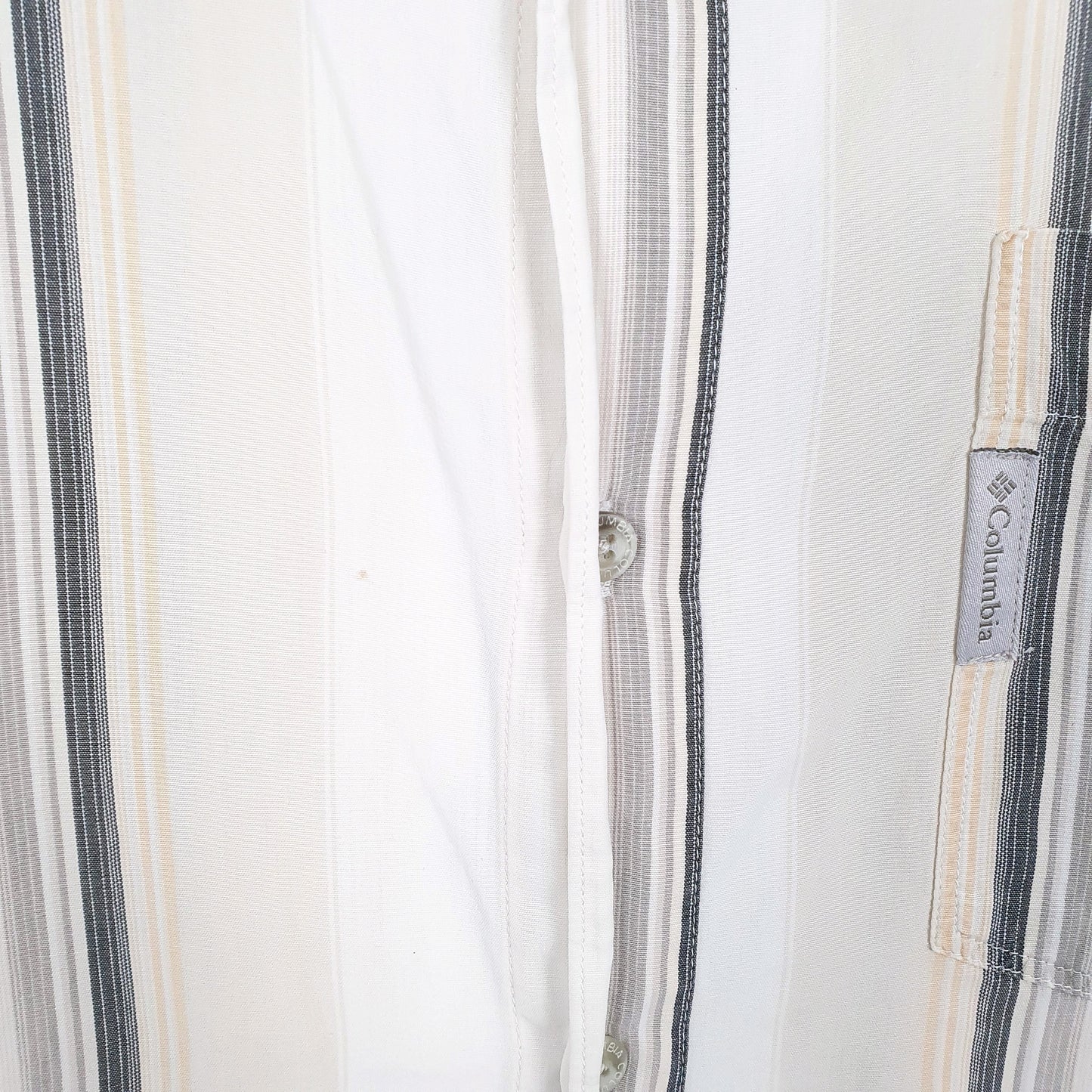 Mens Cream Columbia Sportswear  Short Sleeve Shirt