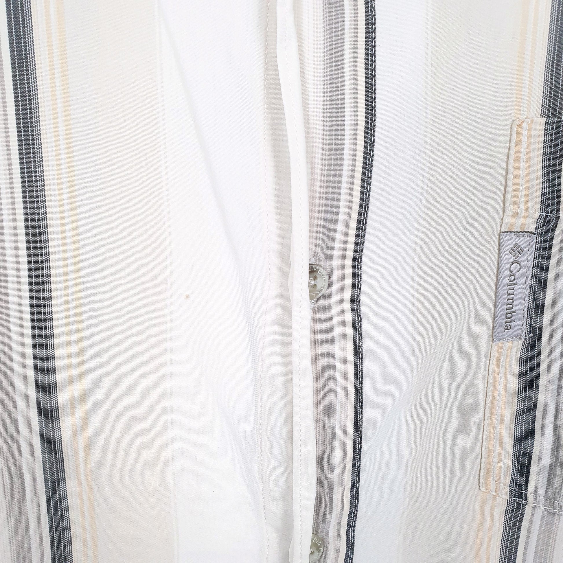 Mens Cream Columbia Sportswear  Short Sleeve Shirt