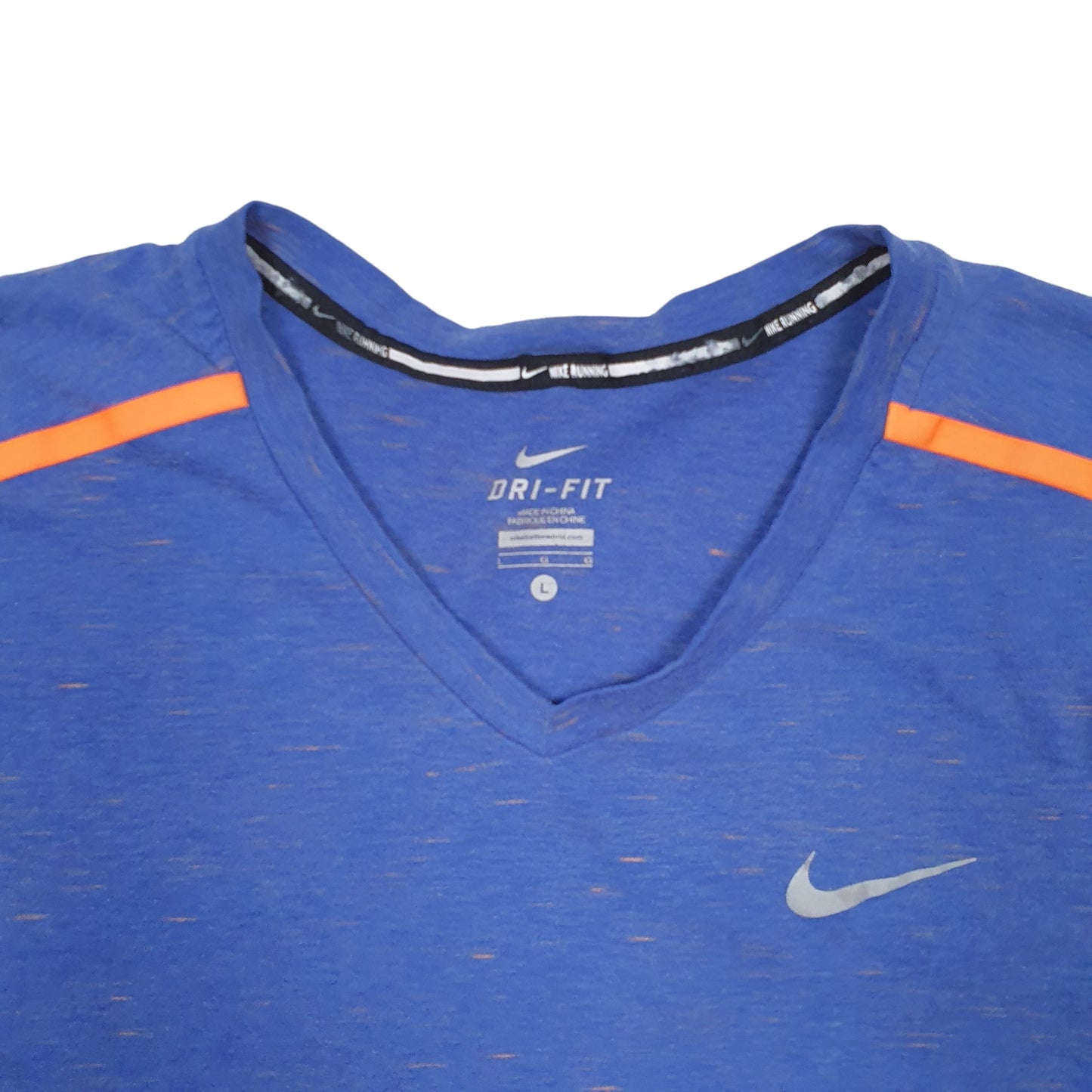 Mens Blue Nike Dri-Fit Running Short Sleeve T Shirt
