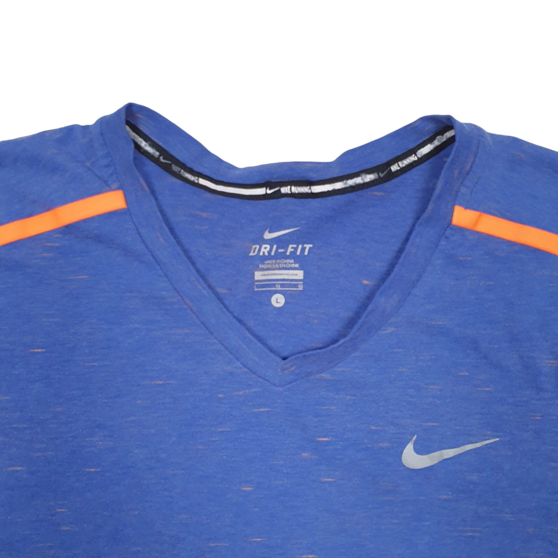 Mens Blue Nike Dri-Fit Running Short Sleeve T Shirt