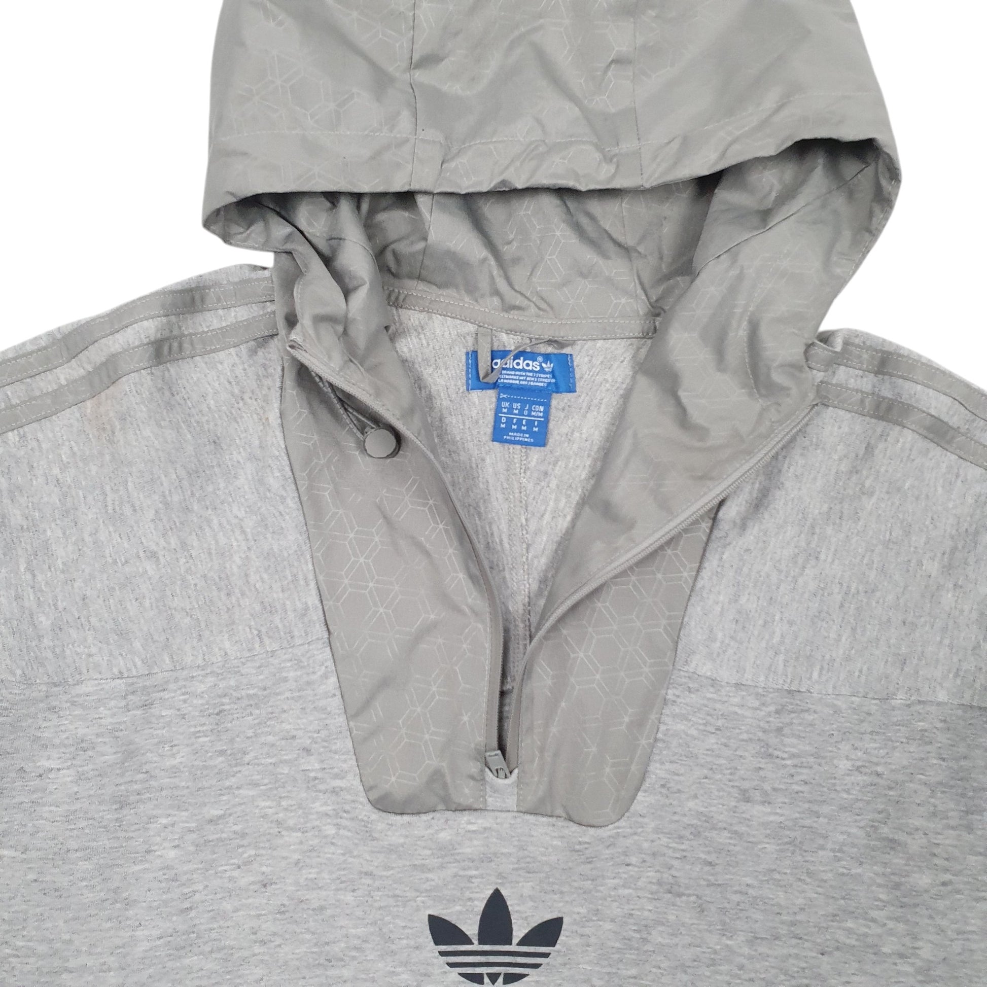 Mens Grey Adidas  Hoodie Coat