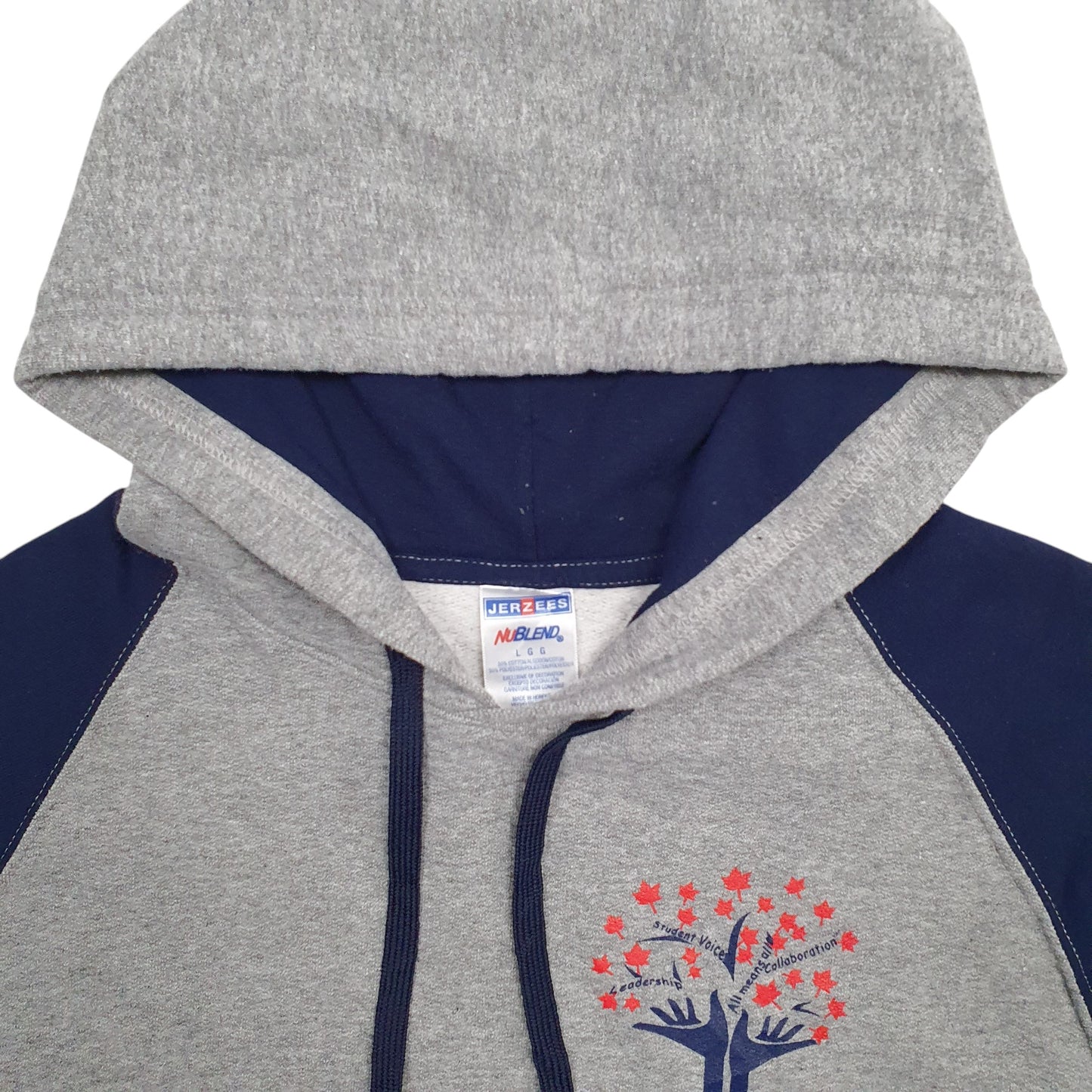 Mens Grey Jerzees Canada Student Hoodie Jumper