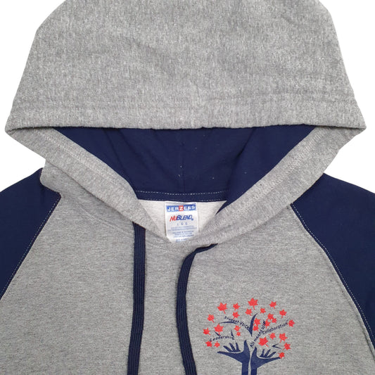 Mens Grey Jerzees Canada Student Hoodie Jumper