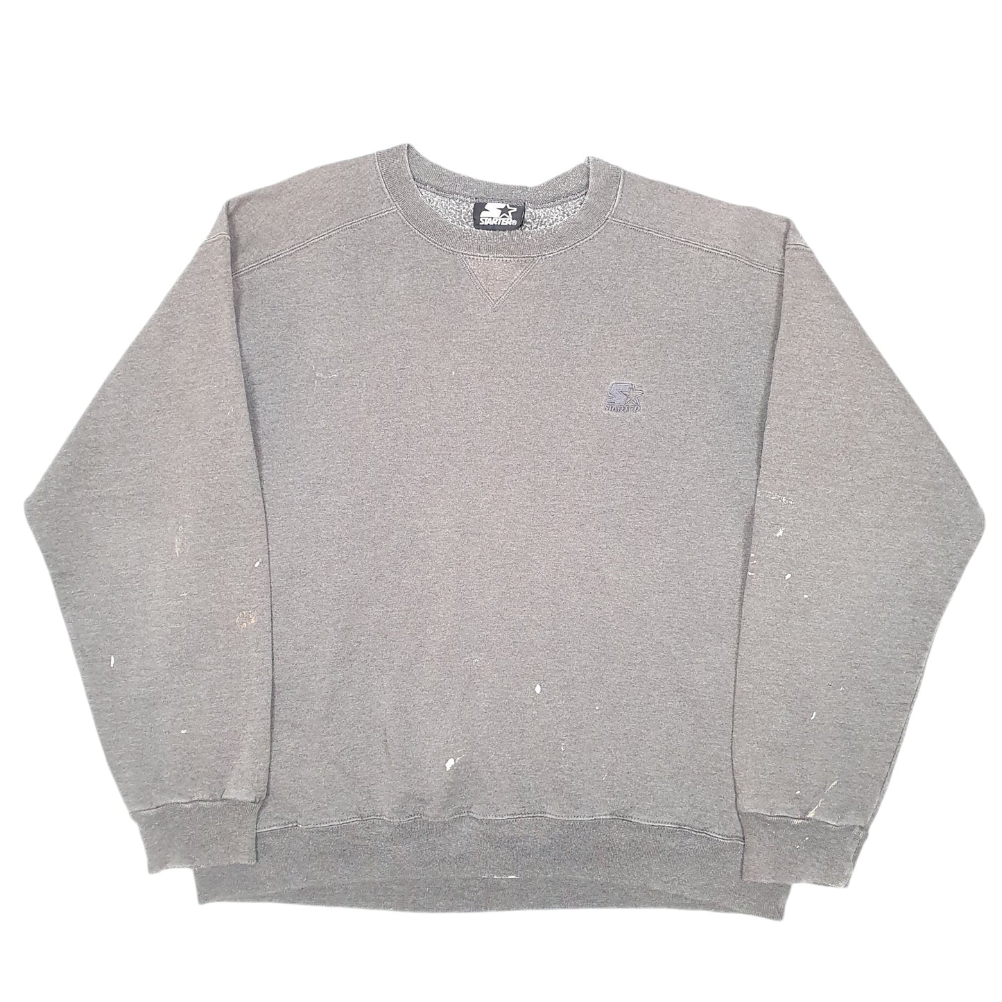 Mens Grey Starter  Crewneck Jumper