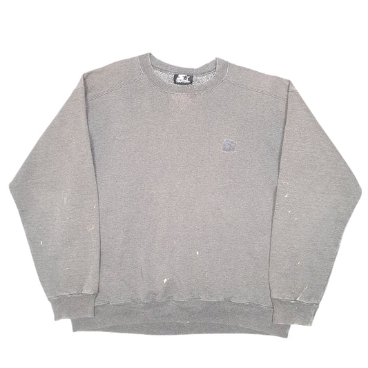 Mens Grey Starter  Crewneck Jumper
