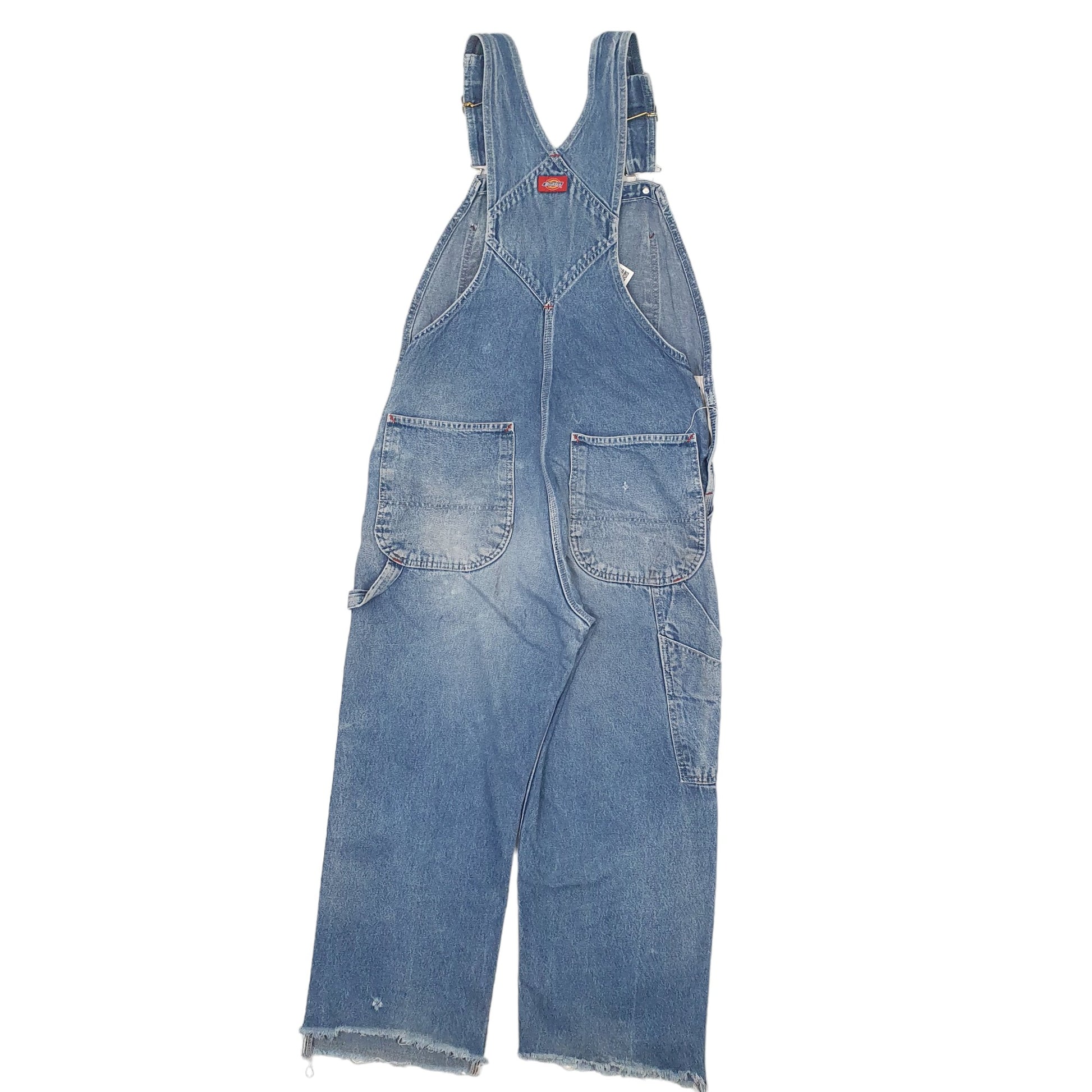 Mens Blue Dickies Denim Bib Overalls Dungaree Trousers