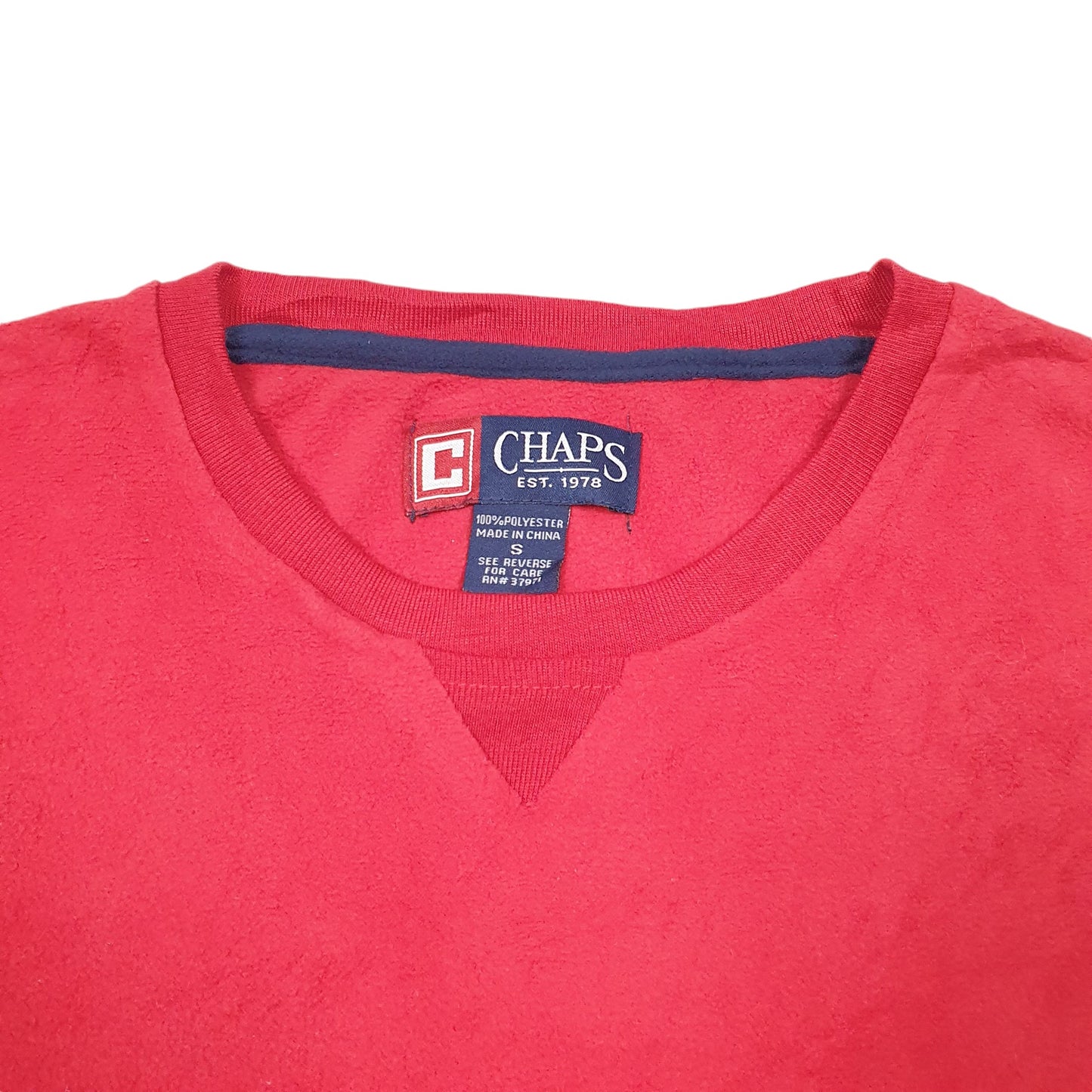 Mens Red Chaps Sweater Crewneck Jumper