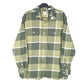 Mens Green Levis Flannel Overshirt Shacket Grunge Long Sleeve Shirt