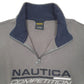 Mens Grey Nautica Competition Spellout Quarter Zip Jumper