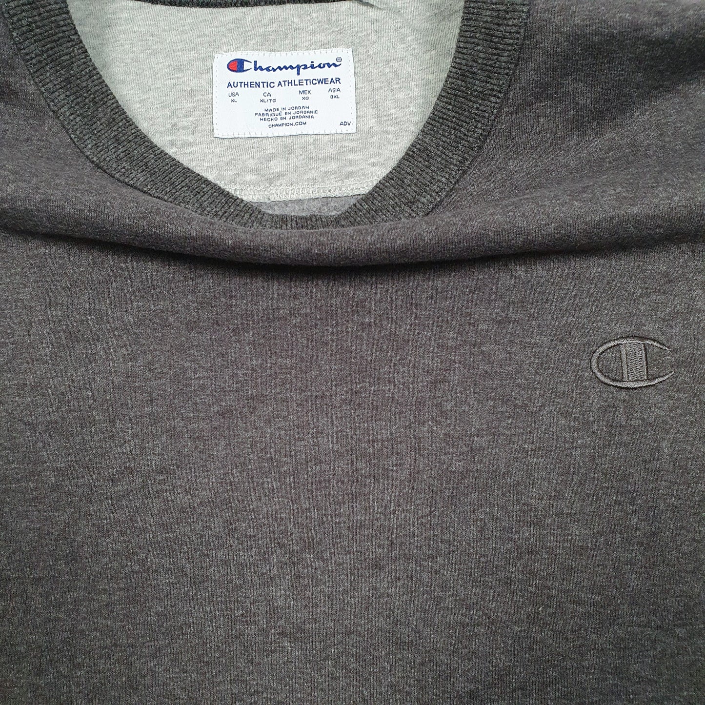 Mens Grey Champion  Crewneck Jumper
