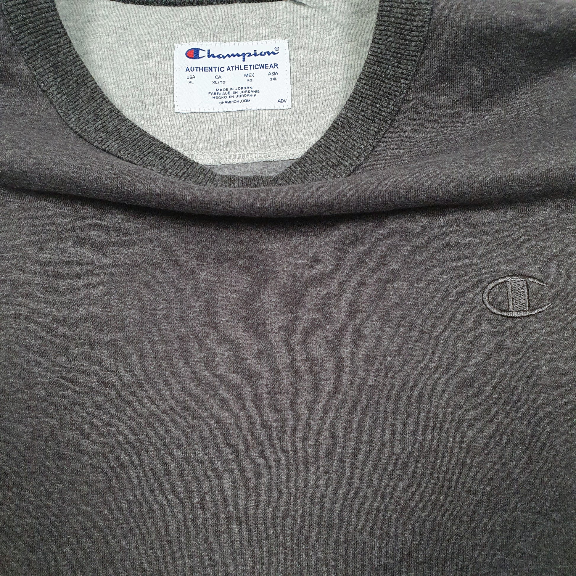 Mens Grey Champion  Crewneck Jumper