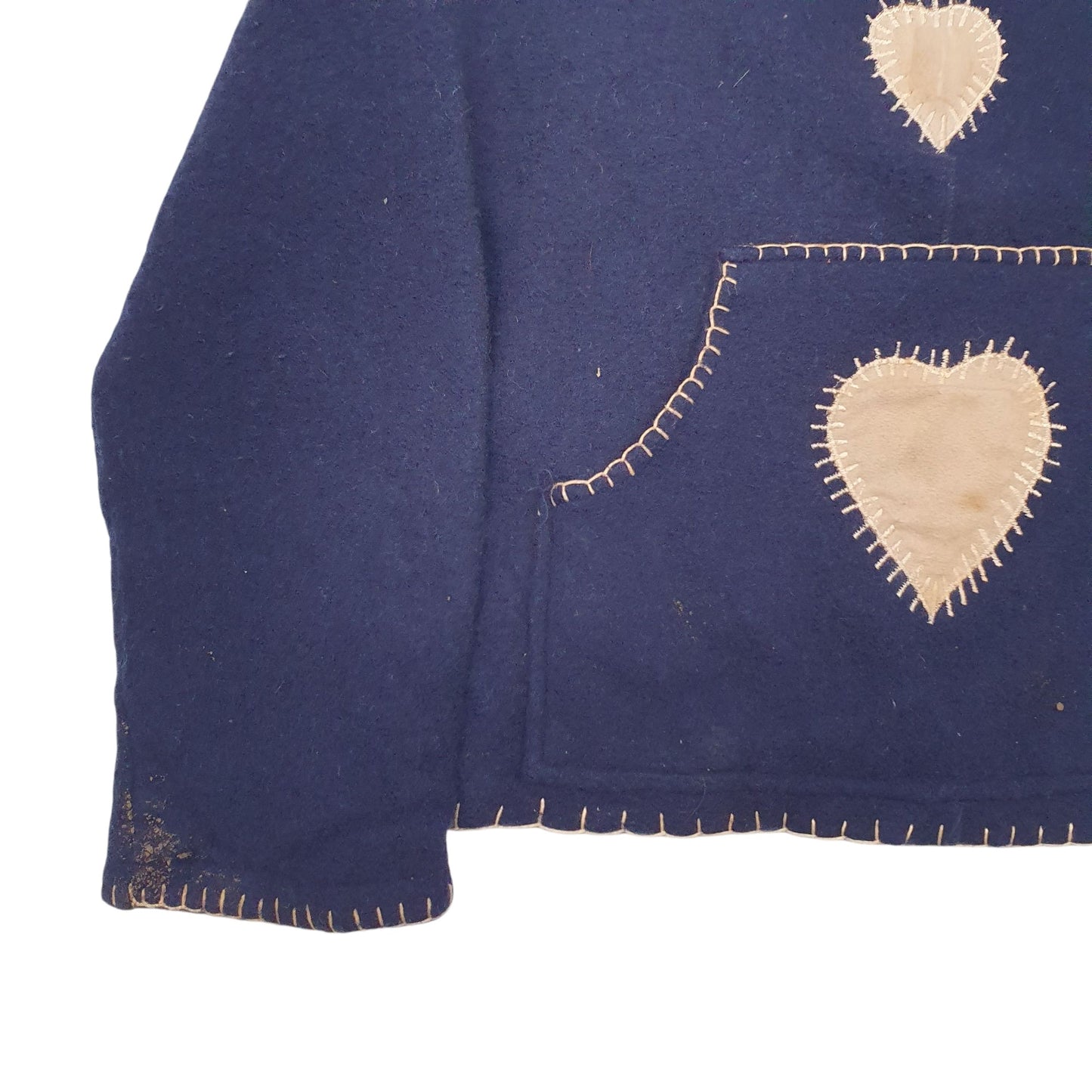 Womens Navy Fried Frog Vintage Hoodie Jumper