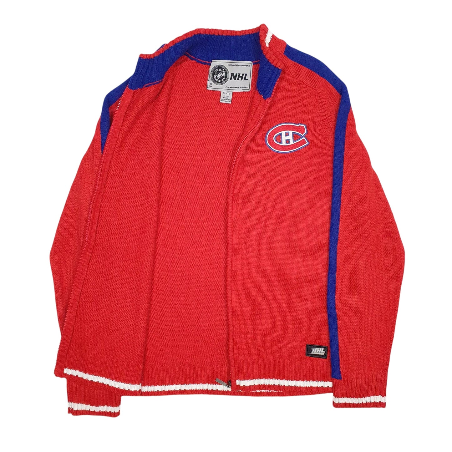Mens Red NHL Knitwear Montreal Canadiens Full Zip Jumper