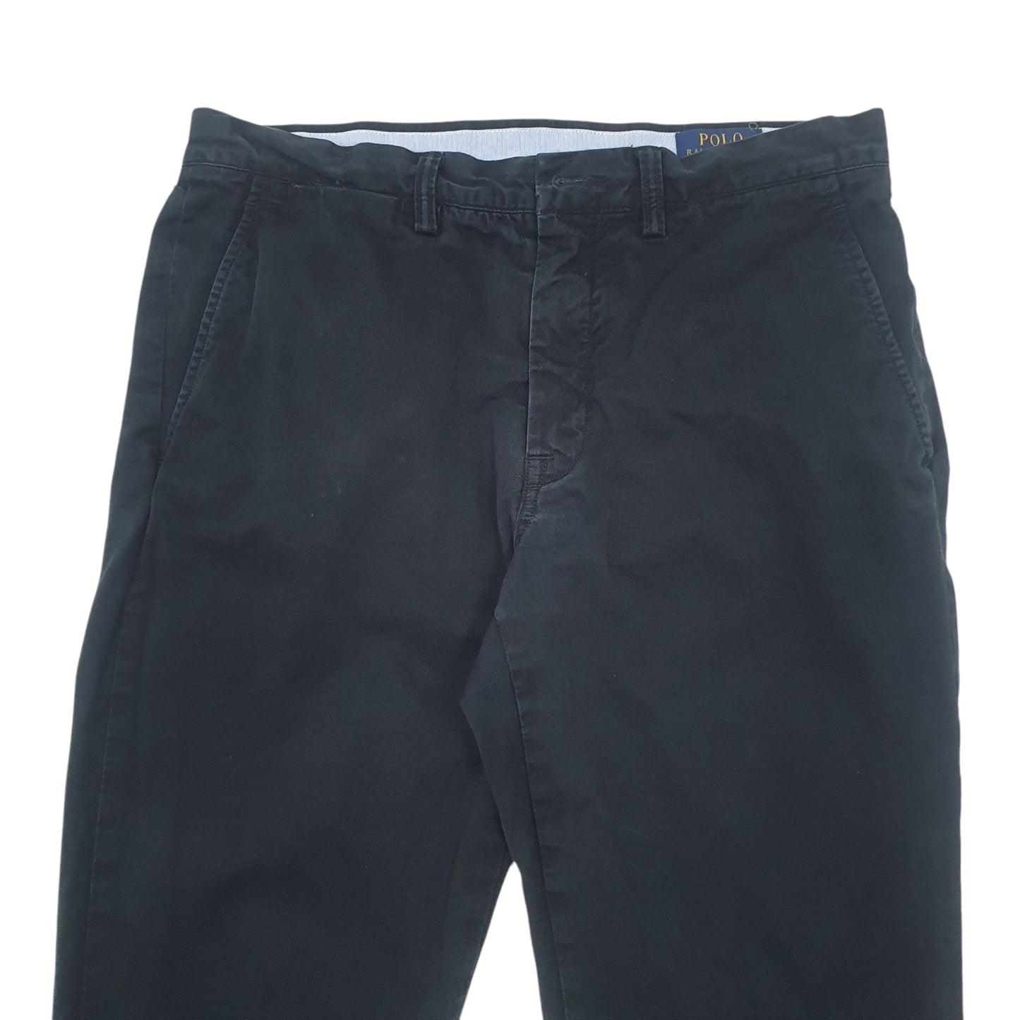 Mens Black Polo Ralph Lauren Stretch Straight Fit Chino Trousers