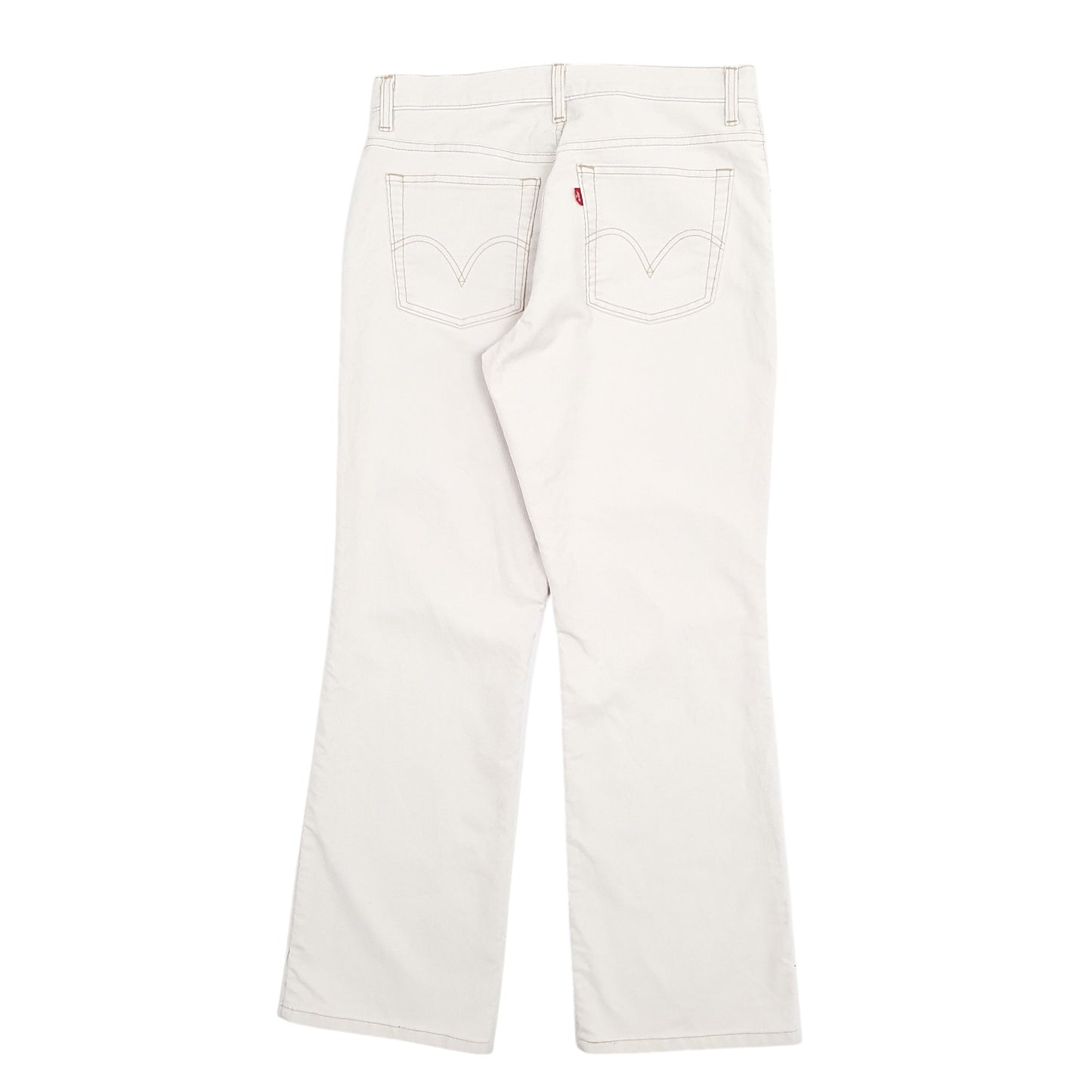 Mens Cream Levis 550 Corduroy Trousers